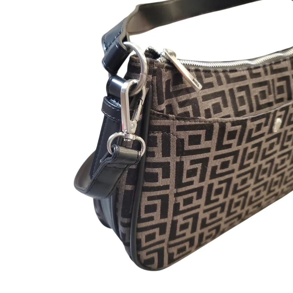 Fiorelli Women's Shoulder Bag Black Geometric Jacquard